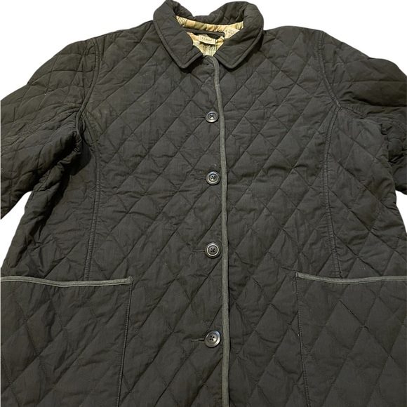 LL Beans Women’s Quilted Black With Plaid Lining - Picture 1 of 6